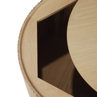 The Roller Max Coffee Table Oak by Ethnicraft from the top angle. all-groups