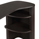 The Roller Max Desk by Ethnicraft with the shelves detail.