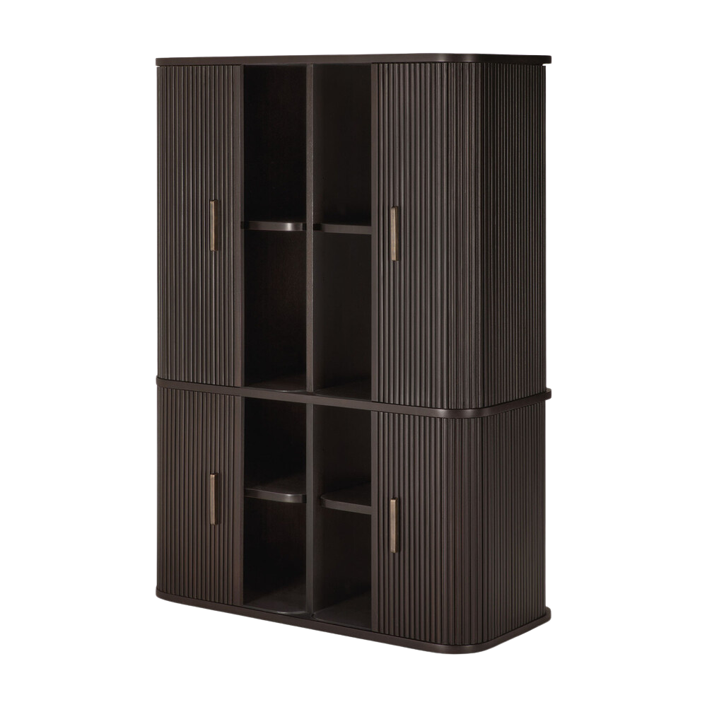The Roller Max Filing Cabinet from Ethnicraft with open doors.