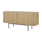 The 66-inch Roller Max Sideboard from Ethnicraft in oak, side angle.