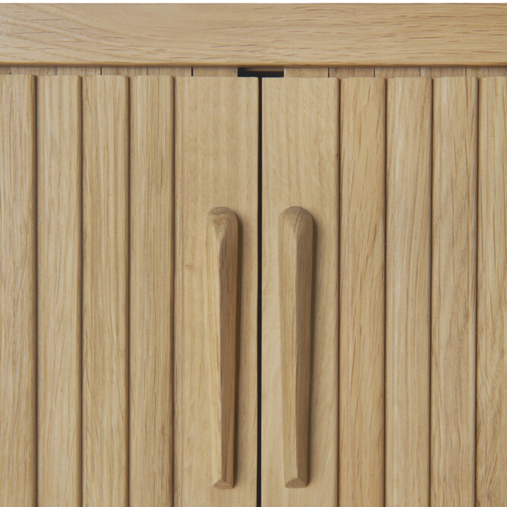 Detailed image of the 88-inch Roller Max Sideboard from Ethnicraft in oak.