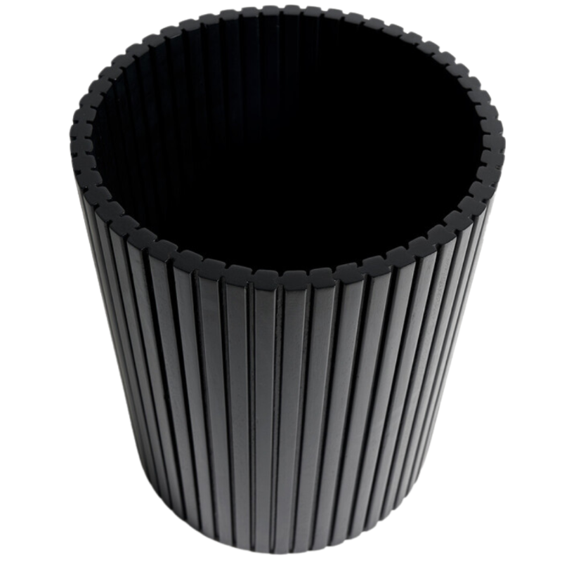 The Roller Max Paper Basket by Ethnicraft from the top angle.