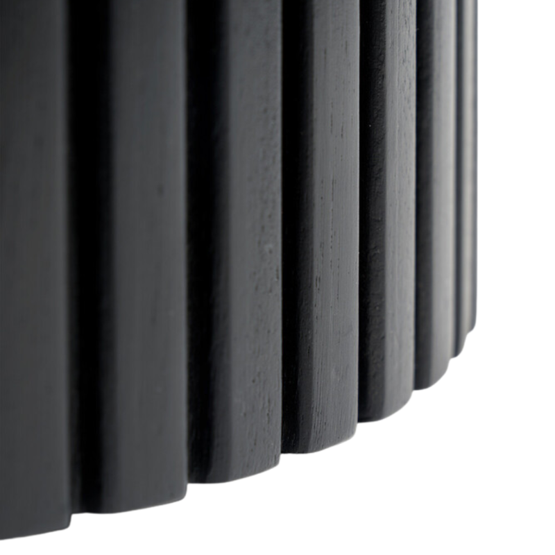 The Roller Max Paper Basket by Ethnicraft with the woodwork details.