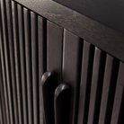 Detailed image of the 88-inch Roller Max Sideboard from Ethnicraft in teak off black.