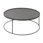 The Round Tray Coffee Table from Ethnicraft at an angle.