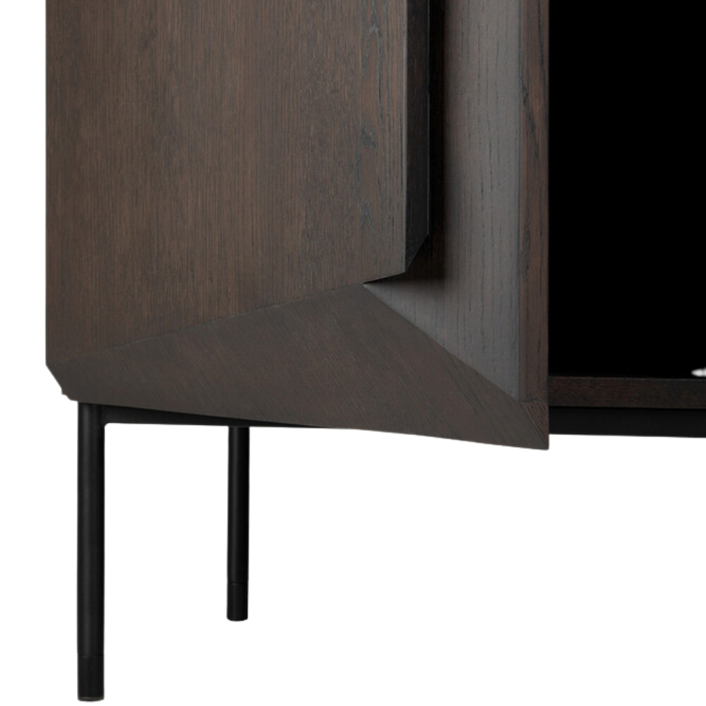 The Stairs Cupboard from Ethnicraft with a leg close-up.