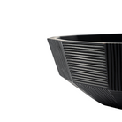 The Striped Bowl from Ethnicraft in a close up.