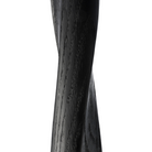 Illuminee Torsion Round Dining Table Black Oak by Ethnicraft, with the leg detail close-up. all-groups