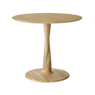 Illuminee Torsion Round Dining Table Oak, 35.5 inches by Ethnicraft.