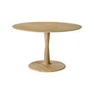 Illuminee Torsion Round Dining Table Oak, 50 inches by Ethnicraft.