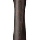 Illuminee Torsion Round Dining Table by Ethnicraft, brown oak leg close-up. all-groups