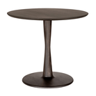 Illuminee Torsion Round Dining Table 35.5 inch by Ethnicraft in brown oak.
