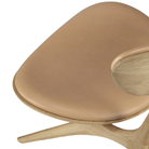 The Upholstered Eye Lounge Leather Chair by Ethnicraft from top angle of the seat.