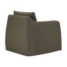 The Weave Lounge Chair by Ethnicraft in green from armrest side.