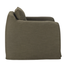 The Weave Lounge Chair by Ethnicraft in green from opposite side.