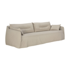 The bone Weave Sofa by Ethnicraft from a side angle.