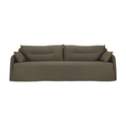 The Green Weave Sofa by Ethnicraft from the front.