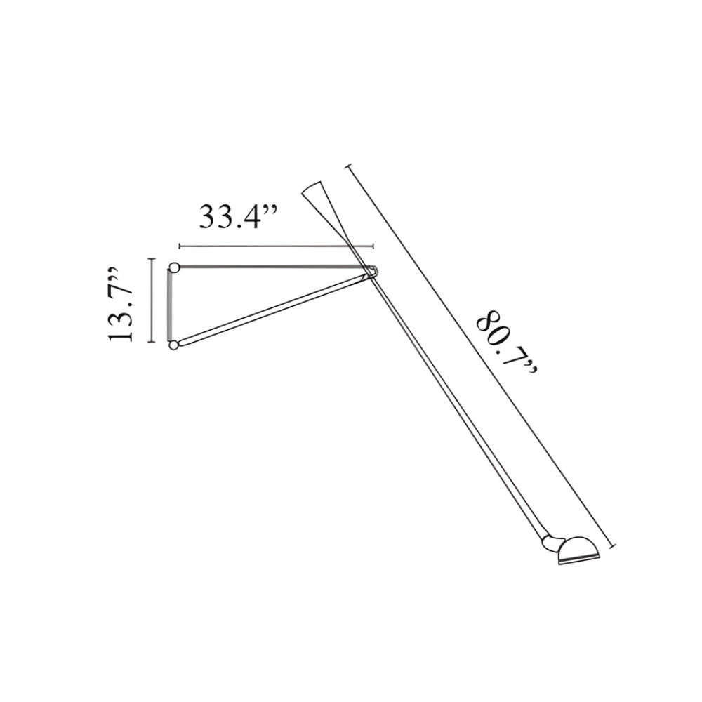 The 265 Wall Lamp from Flos dimensions. all-groups