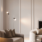 The Parentesi Lamp from Flos in White in a living room.