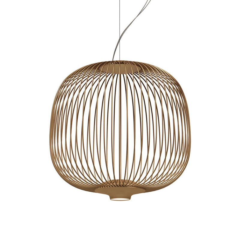 The Spokes 2 Pendant from Foscarini in large in copper.
