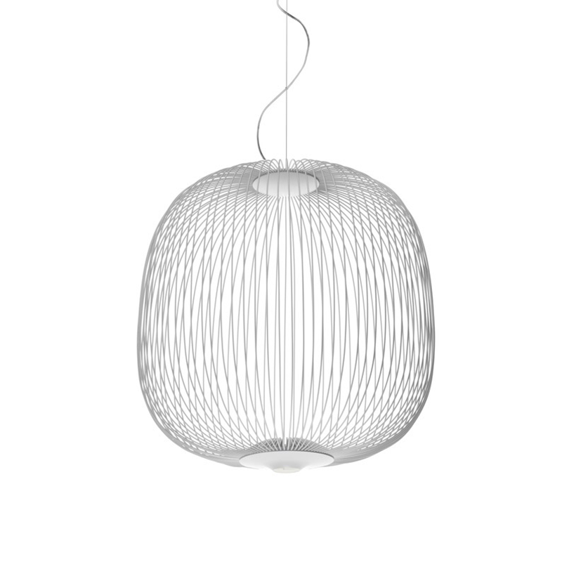 The Spokes 2 Pendant from Foscarini in large in graphite.