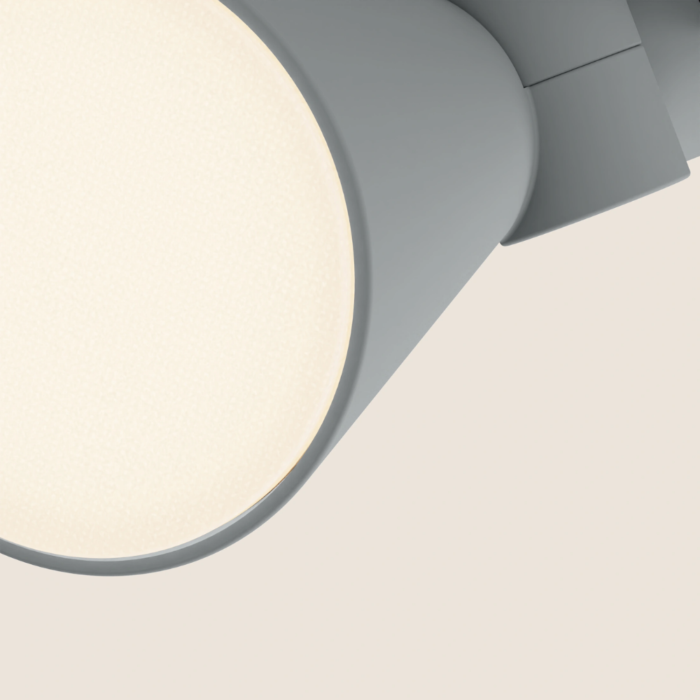The fog Aim Clamp Light from Gantri close up.