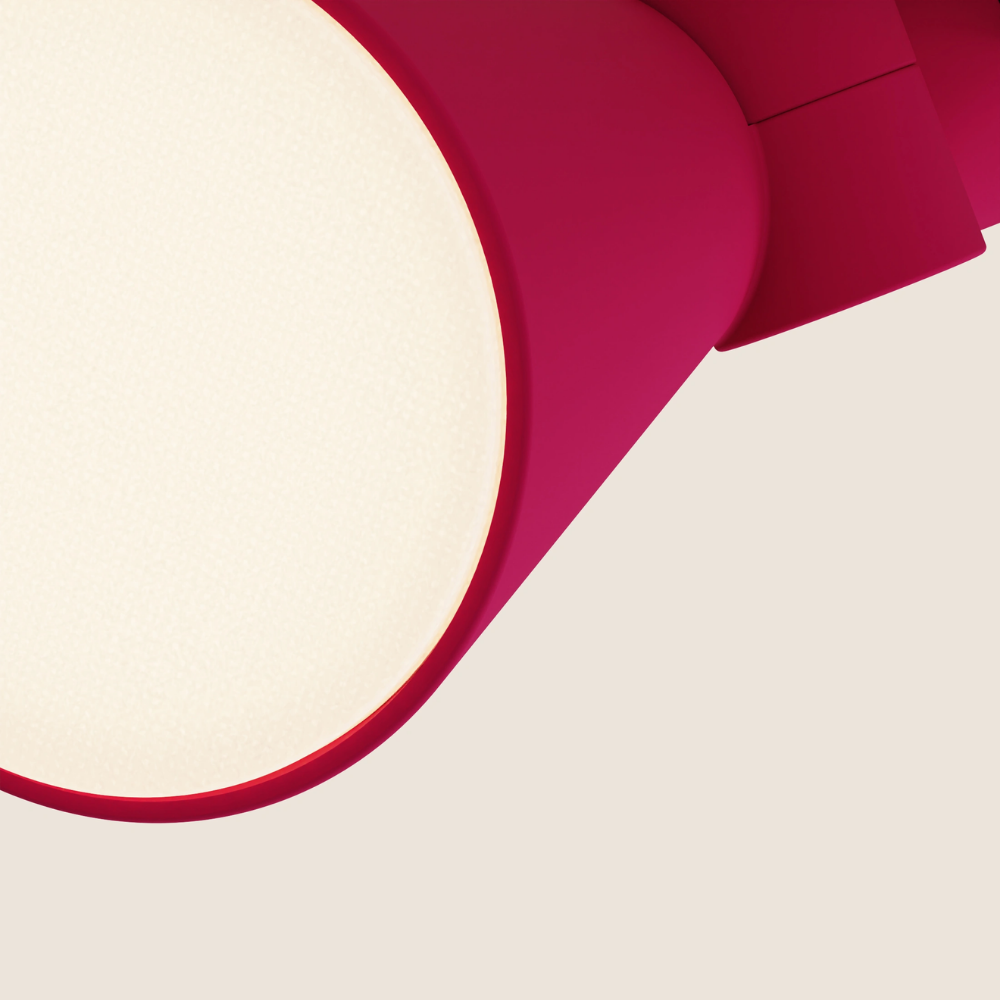 The hibiscus Aim Clamp Light from Gantri close up.