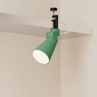 The sage Aim Clamp Light from Gantri with the black clamp.