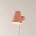 The blossom Aim Floor Light from Gantri with the white rod option.