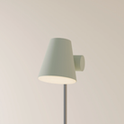 The meadow Aim Floor Light from Gantri with the chrome rod option.