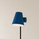 The midnight Aim Floor Light from Gantri with the black rod option.