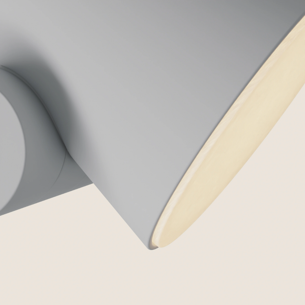 The mist Aim Floor Light from Gantri close up.