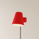 The poppy Aim Floor Light from Gantri with the chrome rod option.