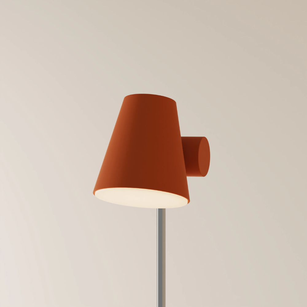 The sedona Aim Floor Light from Gantri with the chrome rod option.