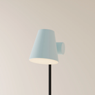 The sky Aim Floor Light from Gantri with the black rod option.