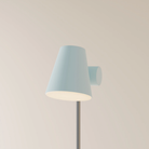 The sky Aim Floor Light from Gantri with the chrome rod option.