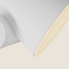 The snow Aim Floor Light from Gantri close up.