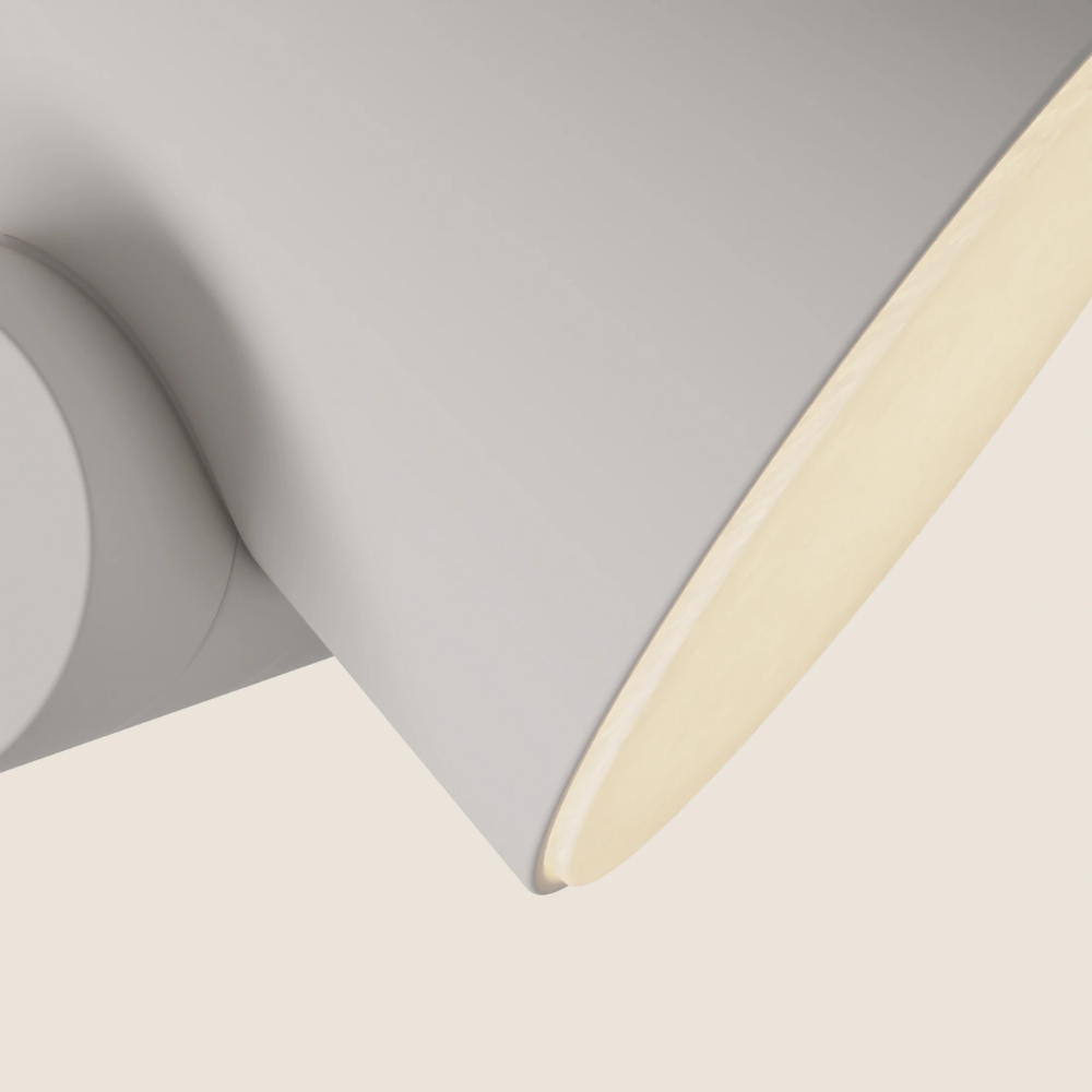 The stone Aim Floor Light from Gantri close up.