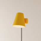 The sunrise Aim Floor Light from Gantri with the chrome rod option.