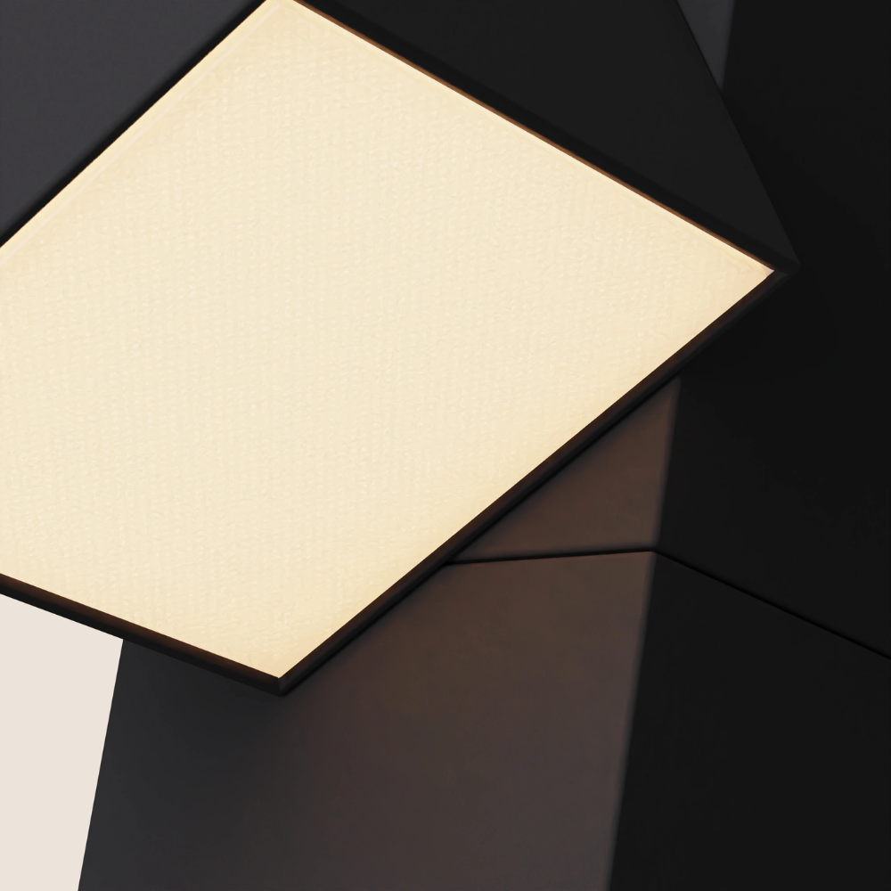 The carbon Analog Task Light from Gantri close up.