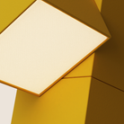 The mustard Analog Task Light from Gantri close up.