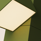 The olive Analog Task Light from Gantri close up.