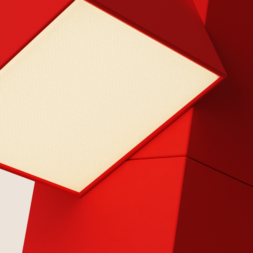 The poppy Analog Task Light from Gantri close up.