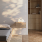 The Bag Table Light from Gantri in a primary bedroom.