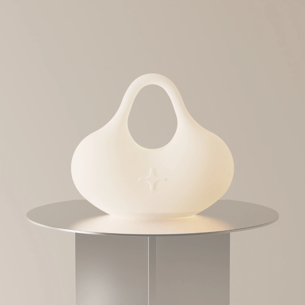 The Bag Table Light from Gantri in a studio.