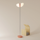 The blossom Baltra Floor Light from Gantri with the chrome rod option.