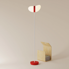 The canyon Baltra Floor Light from Gantri with the white rod option.