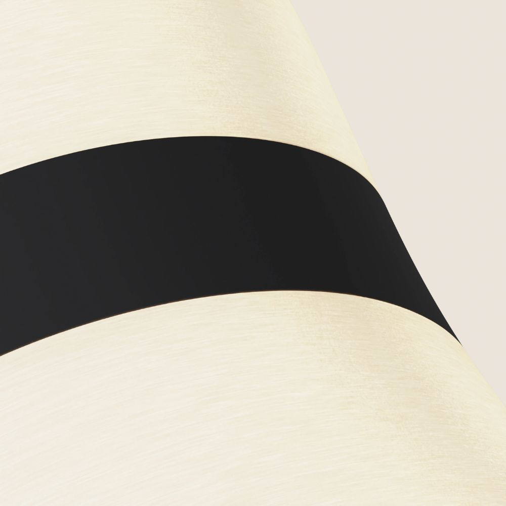 The carbon Baltra Floor Light from Gantri close up.