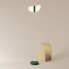 The forest Baltra Floor Light from Gantri with the white rod option.