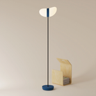 The midnight Baltra Floor Light from Gantri with the black rod option.